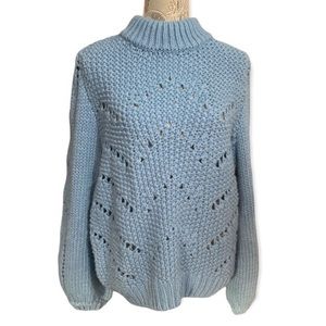 H&M Casual chunky pullover oversized bubble sleeve sweater size M